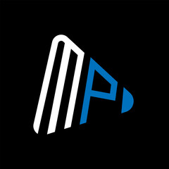 MP letter logo design.MP creative initial MP letter logo design. MP creative initials letter logo concept.
