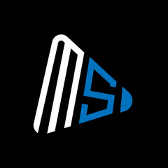 MS letter logo design.MS creative initial MS letter logo design. MS creative initials letter logo concept.
