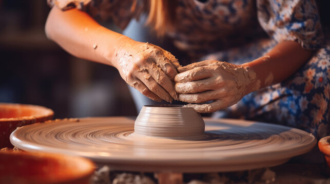 hands of a potter Generative Ai