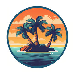 tropical island icon