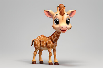 Obraz premium Cute Giraffe Cartoon mascot