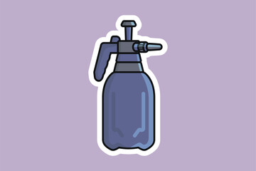 Disinfect and Cleaning Spray Bottles vector illustration. Home cleaning service objects icon concept. Cleaning spray bottle nozzle close up vector design.
