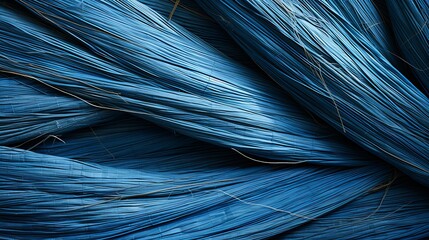 A dreamy abstract of vibrant blue feathers, woven together in a mesmerizing display of texture and movement