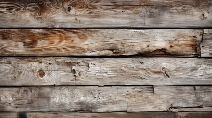 Obraz premium Rugged planks of weathered wood cling together, a testament to the resilience of nature in the great outdoors