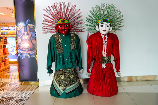 indonesia, October 12, 2023, Ondel Ondel Jakarta Puppet, traditional Betawi dolls