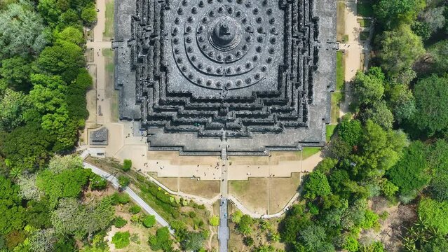 Borobudur Temple at Yogyakarta Java Indonesia. Borobudur Temple is one of the most visited temple in Indonesia.