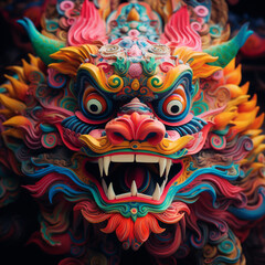 Fototapeta premium Chinese colorful dragon.