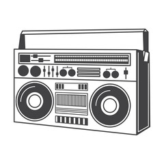 Retro Radio Vector Stock Illustration