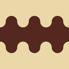 Dripping melted chocolate background. Brown and white chocolate shades. Seamless repeating vector pattern.