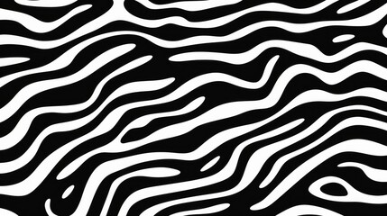 This vector image features a seamless black and white abstract pattern with irregular rounded lines and a halftone transition. It can be used for various design purposes