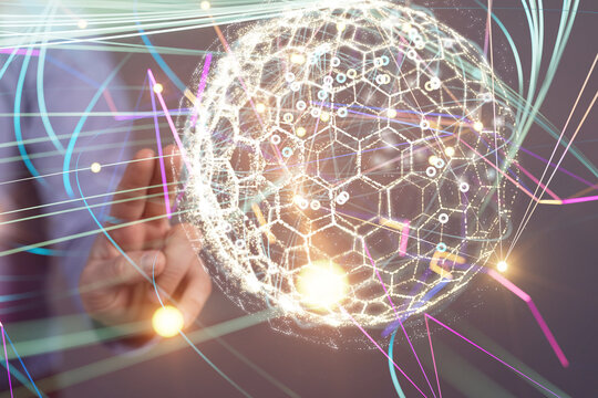 Futuristic wave, Futuristic data stream - Powered by Adobe