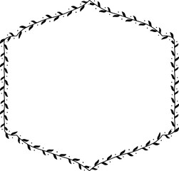 Square Frame laurel wreath silhouette black horizontal vintage frames flower floral leaf border Botanical laurel ornate art leaf Elements design border retro badge decoration element isolated decor