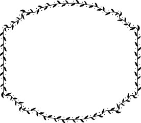 Square Frame laurel wreath silhouette black horizontal vintage frames flower floral leaf border Botanical laurel ornate art leaf Elements design border retro badge decoration element isolated decor