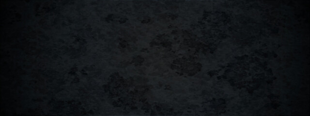 Dark black stone wall grunge backdrop texture background. monochrome slate grunge concrete wall black backdrop vintage marbled textured border background.	
