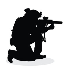 Soldier, Silhouette of Soldiers