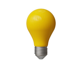 3D idea concept. Creativity idea, business success, strategy concept. Yellow lightbulb icon. 3d illustration