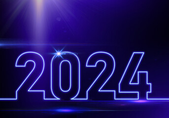 New Year background 2024