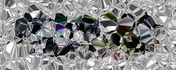 Fantastic illustrated glass design background object