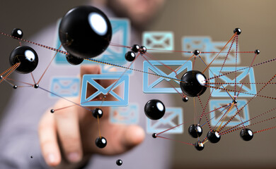 mail communication support contact concept service - connection