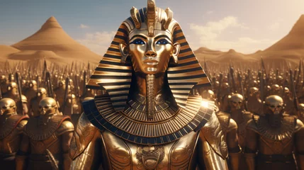 Foto op Canvas Egyptian God Ra, the king of the deities and the father of all creation with his army. © NorLife