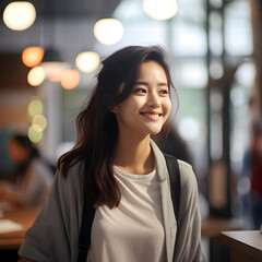 Obraz premium A woman with a beautiful smile