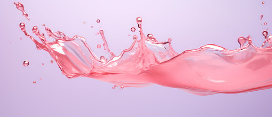 Realistic Liquid water splashes. pastel luxury background.