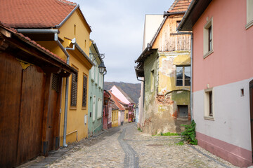 Fototapeta na wymiar Gasse in Sighișoara / Schäßburg