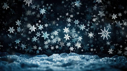 Fotobehang snowflake wallpaper background © Ai Inspire