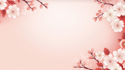 Obraz na płótnie Canvas Sakura blossom design copy space pattern