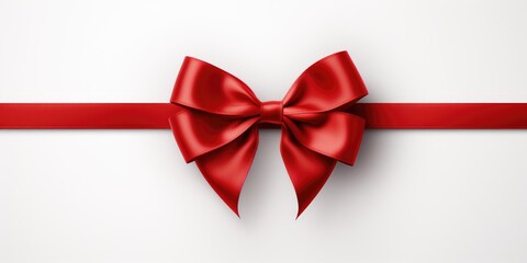 beautiful red bow on a white background