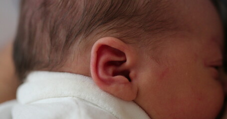 Macro ear of newborn