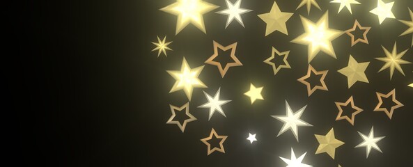 golden stars - 3d