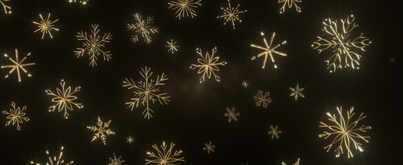 With Realistic Snowflakes Overlay On Light Silver Backdrop. Xmas Holidays