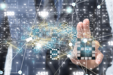 Business intelligence analyst dashboard on virtual