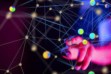 conference Digital Network and data concept 3d