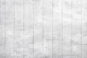 Fototapeta premium Texture of white wooden background. Light wallpaper with old crack texture. Vintage decorative nature wall concept, scratch surface mockup. Abstract vertical grunge backdrop. Top view, copy space