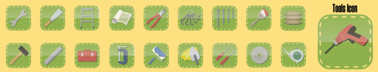 Tools Icon vector set 