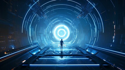 technology background picture, vr, high detailed, with intricate lines and patterns, future vibe, featuring 3d elements. generative AI