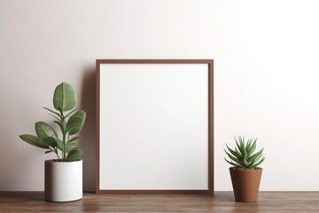 empty room with window and plant