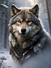 Obraz premium wolf in the snow