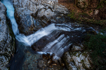 waterfall in the mountains