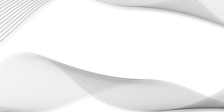 Abstract grey, white smooth element swoosh speed wave modern stream background. Abstract wave line for banner, template, wallpaper background with wave design. Digital frequency track equalizer.