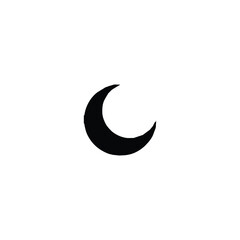 Obraz na płótnie Canvas Half-moon icon. Simple style astrology poster background symbol. Half-moon brand logo design element. Half-moon t-shirt printing. Vector for sticker.