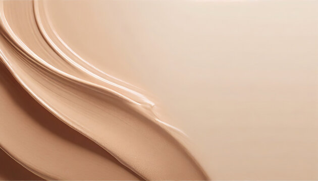 liquid foundation light beige grainy gradient background, ivory cosmetics smooth texture banner, copy space