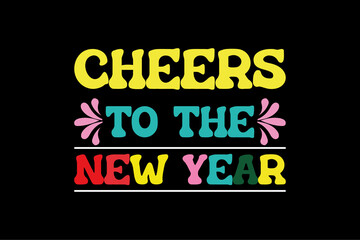 new year t-shirt design templet