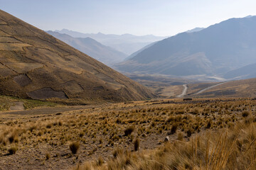 Picturesque morning in the scenic Tunari National Park near Cochabamba, Bolivia - Traveling and...
