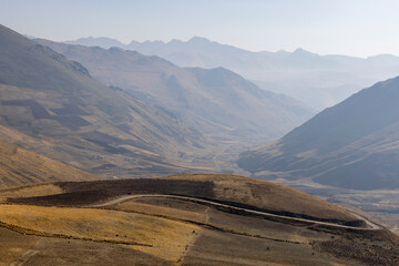 Picturesque morning in the scenic Tunari National Park near Cochabamba, Bolivia - Traveling and...