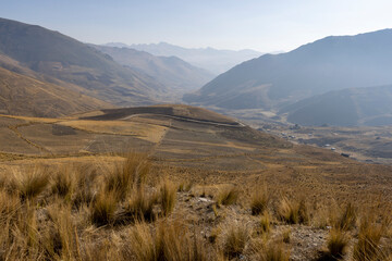 Picturesque morning in the scenic Tunari National Park near Cochabamba, Bolivia - Traveling and...