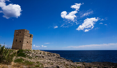 Fototapeta na wymiar Defensive tower in Puglia, Italy