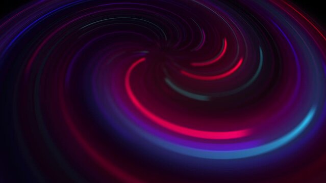 Abstract purple and blue multicolored glowing bright twisted swirling lines abstract background. Video 4k, motion design.